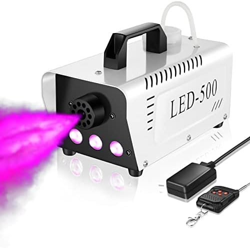Fog Machine Portable,Baisun 500W Smoke Machine with RGB LED Lights,Halloween Fog Machine Outdoor wit | Amazon (US)