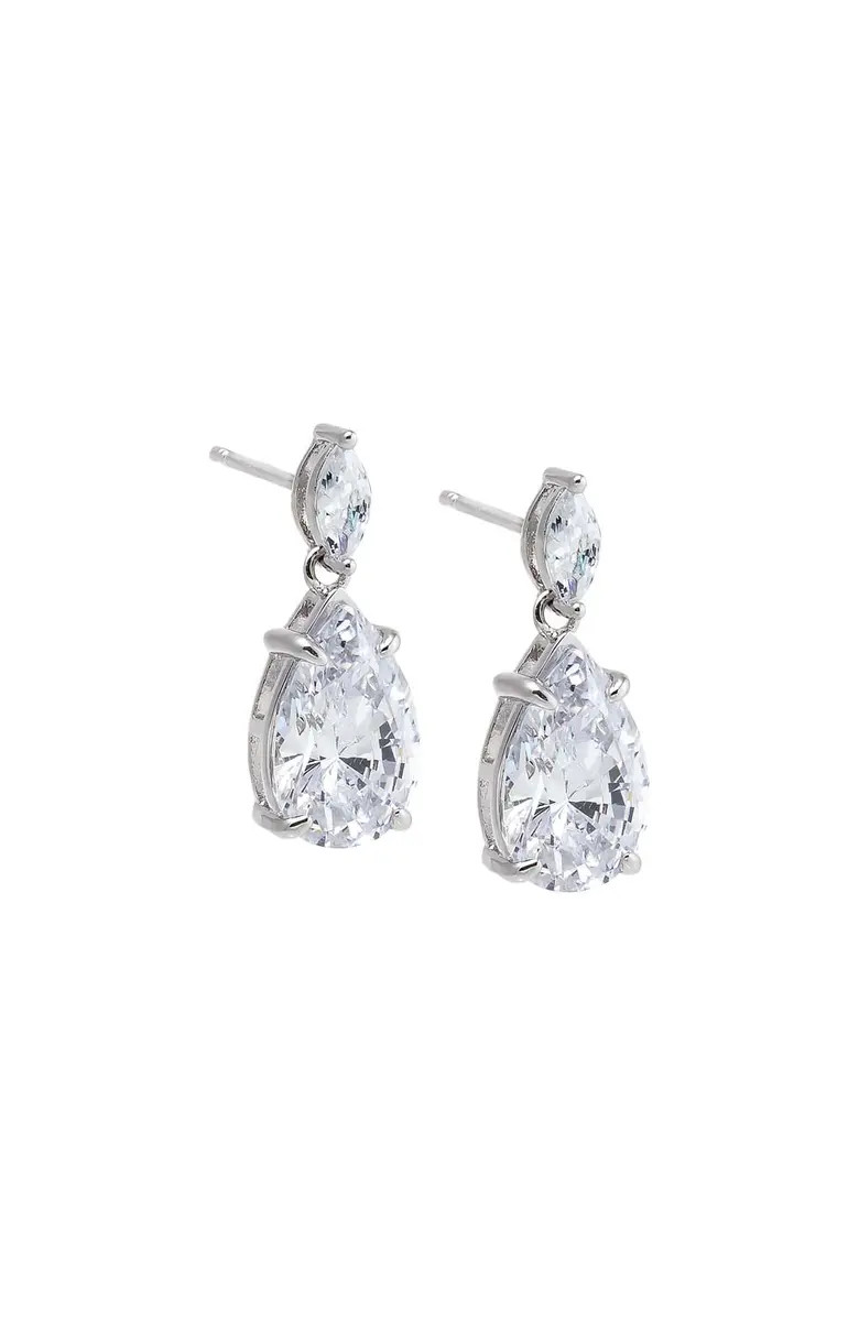 Fancy CZ Marquise X Pear Dangle Stud Earring | Nordstrom