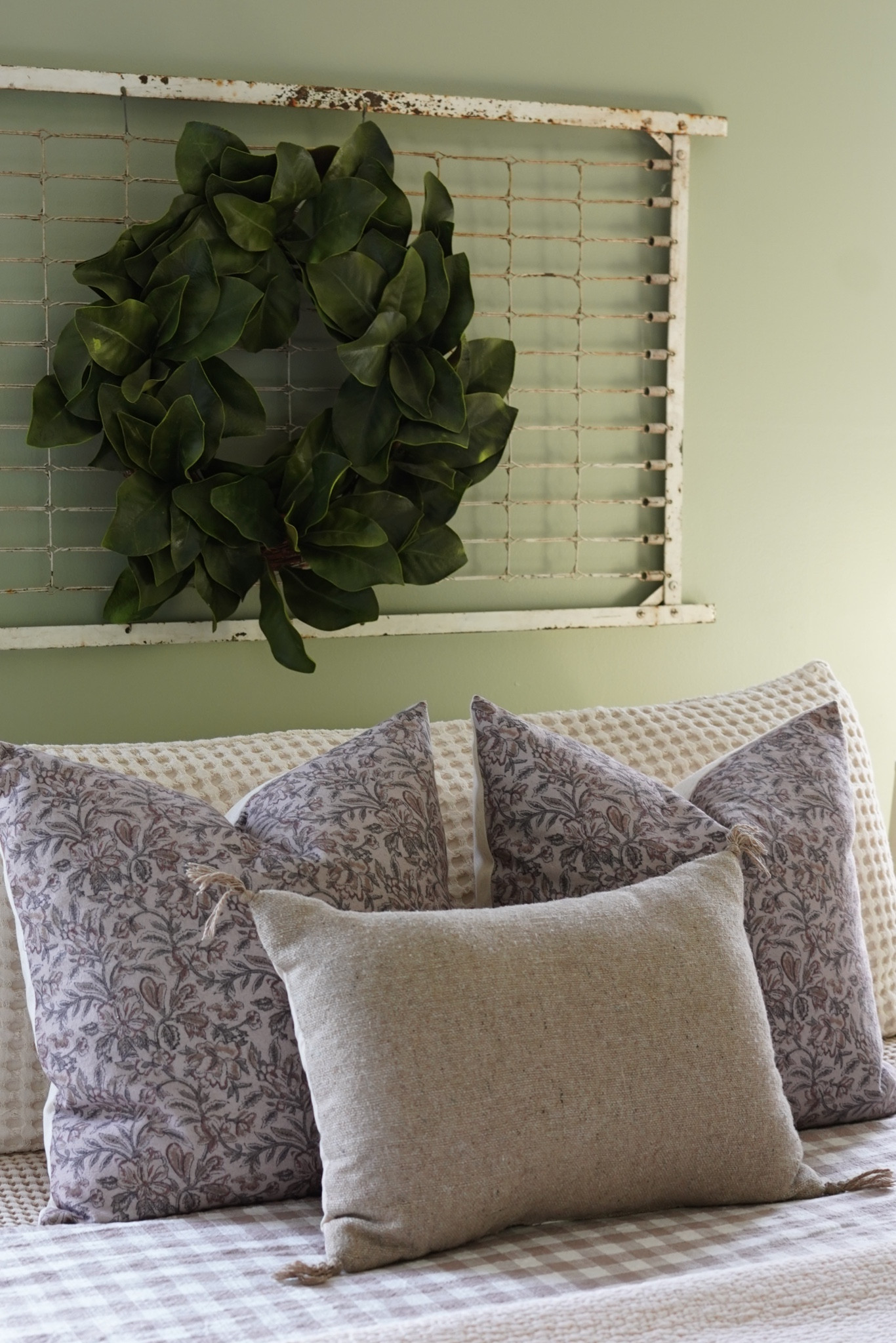 Pillows in my cottage styled guest bedroom. Pillow covers. Cottage core. Collected home. Amazon throw pillow covers. 

#LTKFindsUnder100 #LTKStyleTip #LTKHome