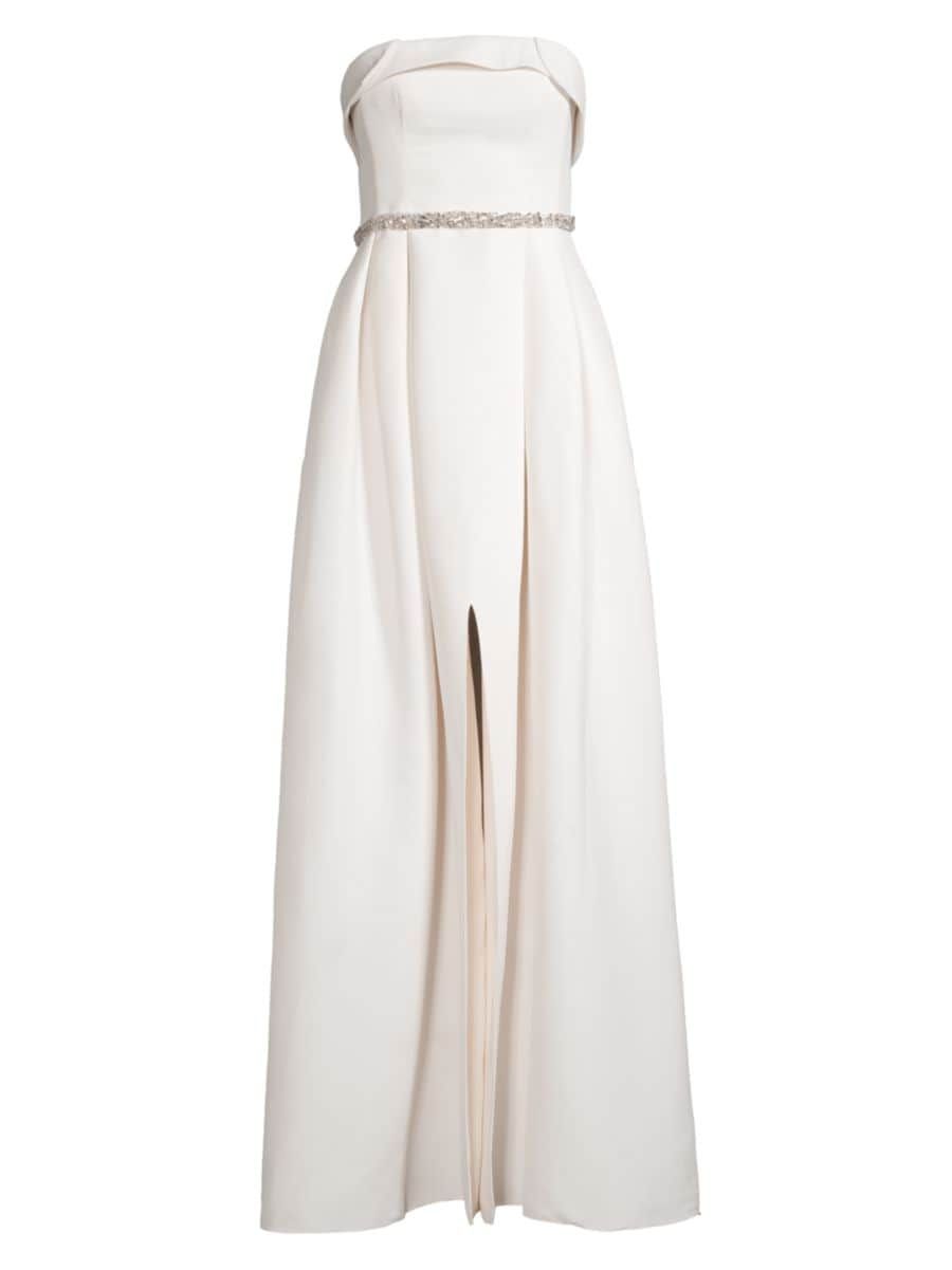 Brielle Belted Silk Faille Gown | Saks Fifth Avenue