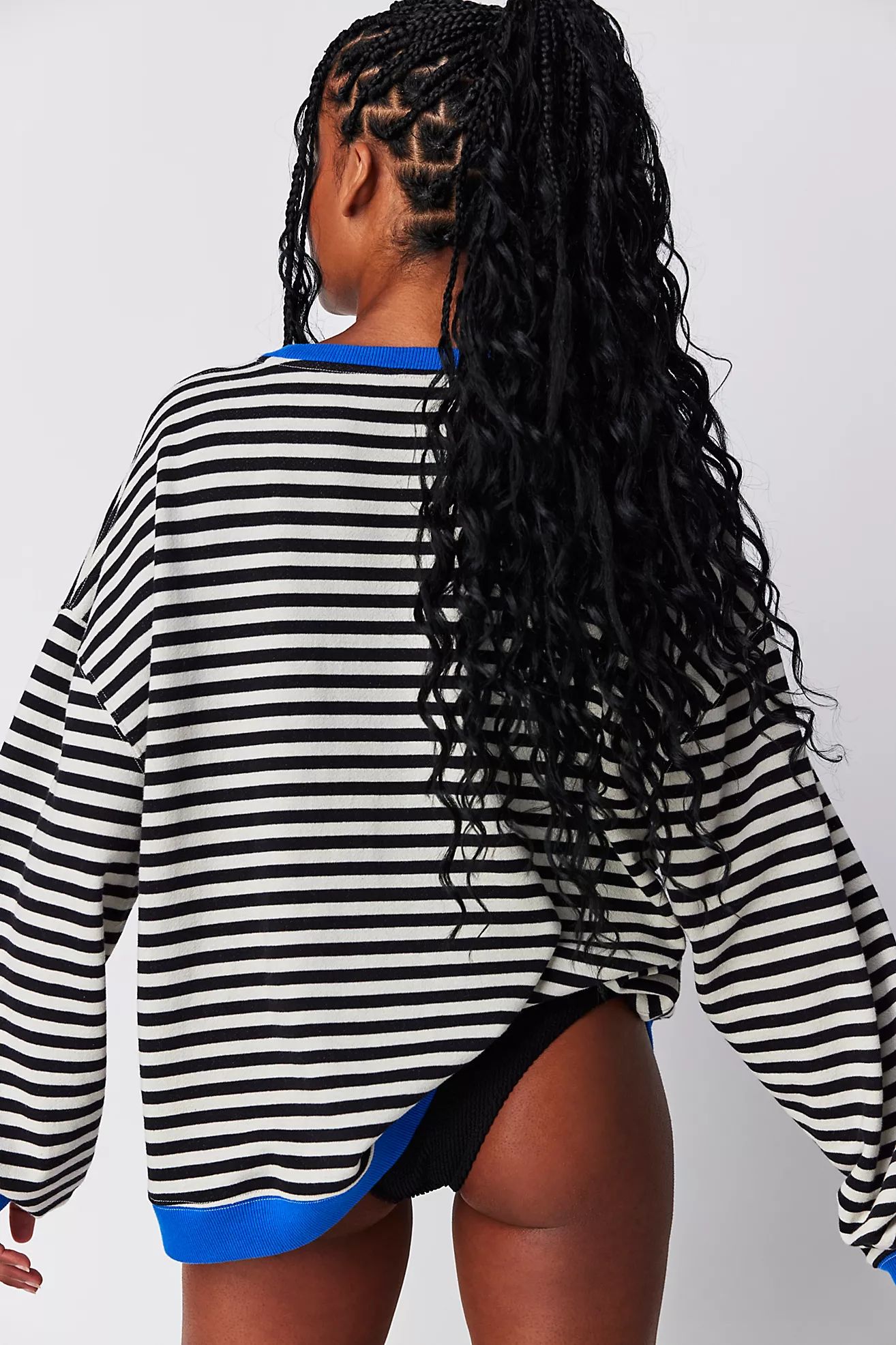 Classic Striped Oversized Crewneck | Free People (Global - UK&FR Excluded)