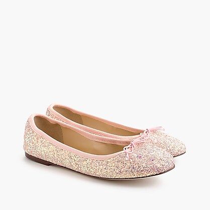 Evie ballet flats in glitter | J.Crew US