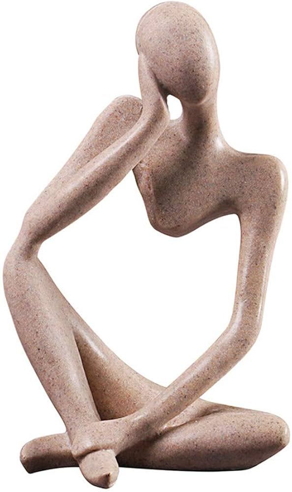 Thinker Figurine Resin Sculpture Statue Collectible Craft Art Handcrafted for Desktop Decor(Smoot... | Amazon (US)