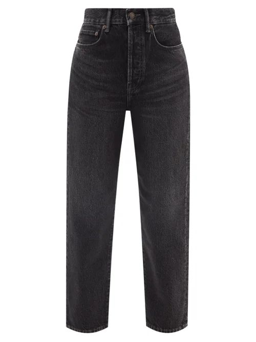 Acne Studios - Mece High-rise Cropped Straight-leg Jeans - Womens - Black | Matches (US)