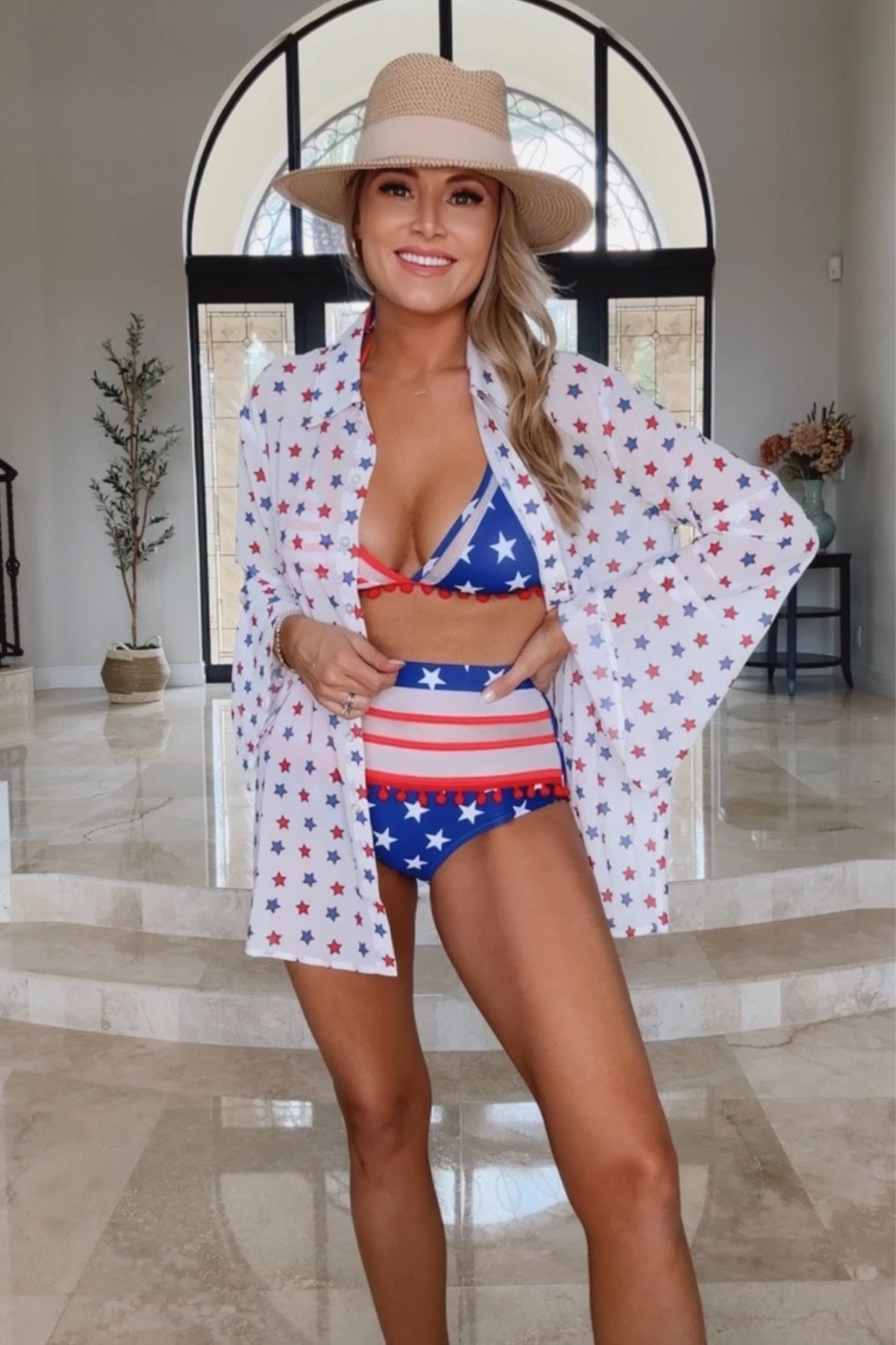 July 4 outfit. Small and the shirt and a medium in the bikini from Amazon.

#LTKunder50 #LTKsalealert #LTKFind