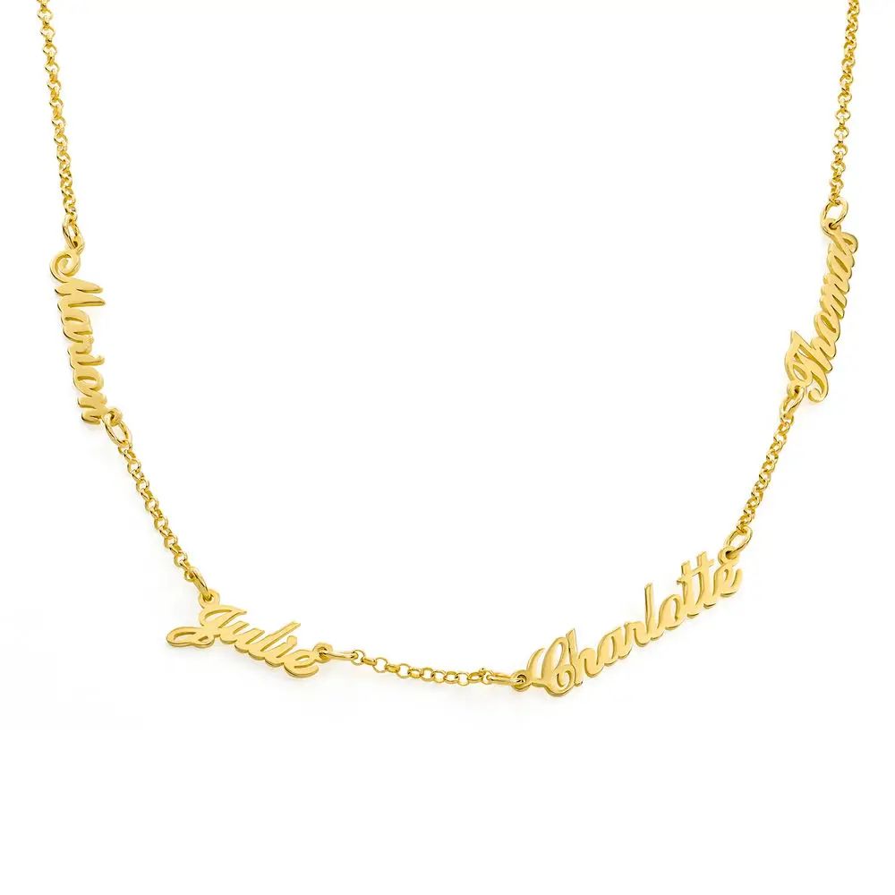 Heritage Multiple Name Necklace in Gold Plating | MYKA