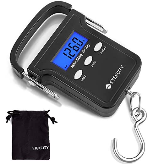 Etekcity Fishing Scale with Backlit LCD Display, 110lb/50kg Digital Electronic Hanging Hook Scale... | Amazon (US)