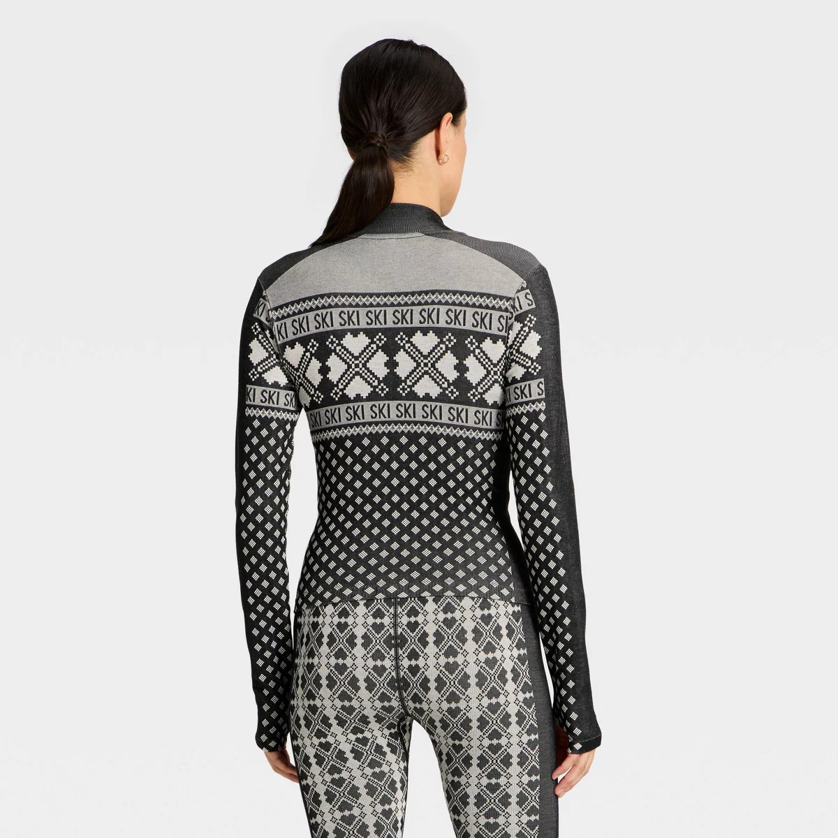 Women's Seamless Fair Isle Printed Full Zip Jacket - All In Motion™ | Target