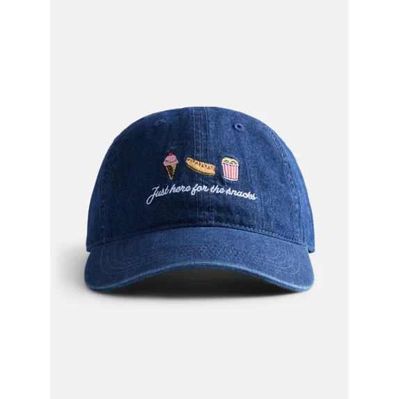 No Boundaries Women's Cotton Twill Baseball Hat, Blue | Walmart (US)