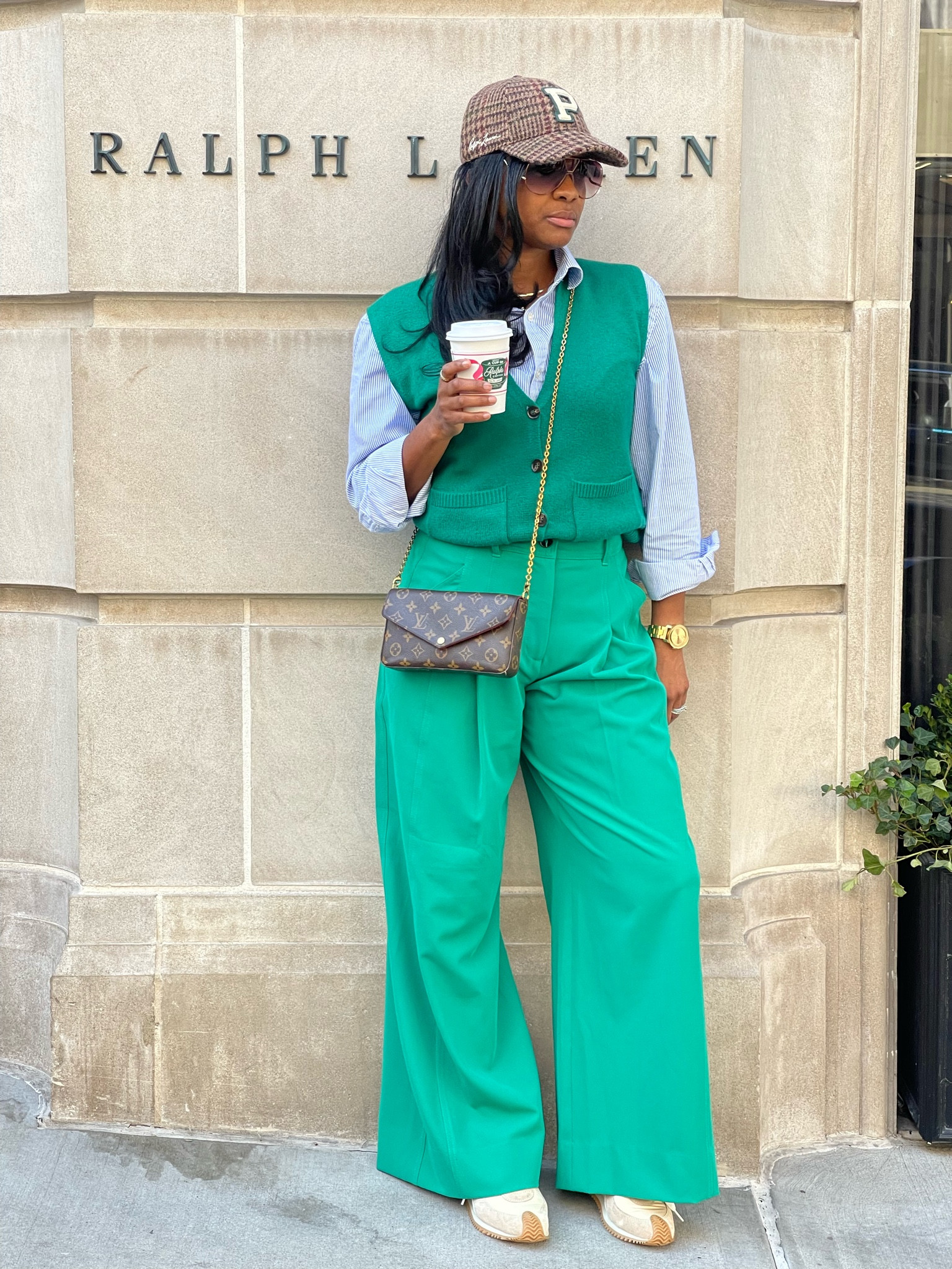 Green vest and wide leg pants for the win!

#LTKStyleTip #LTKSeasonal #LTKOver40