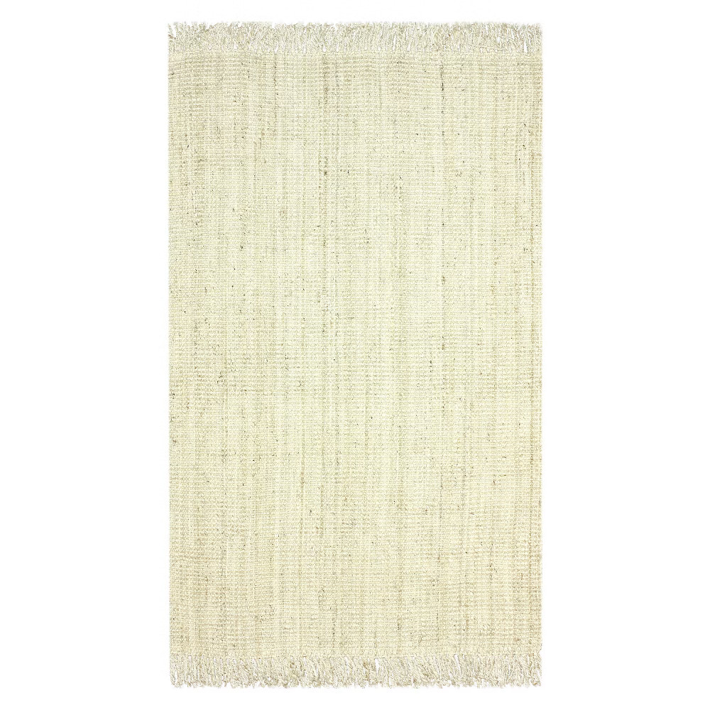 7'6""x9'6"" Hand Woven Chunky Loop Jute Area Rug Off White - nuLOOM | Target