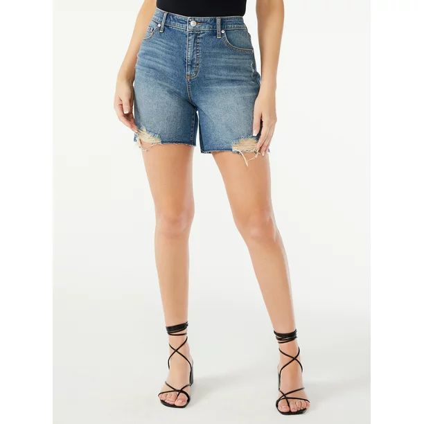 Sofia Jeans by Sofia Vergara Women's Curvy Midi High Rise Shorts - Walmart.com | Walmart (US)
