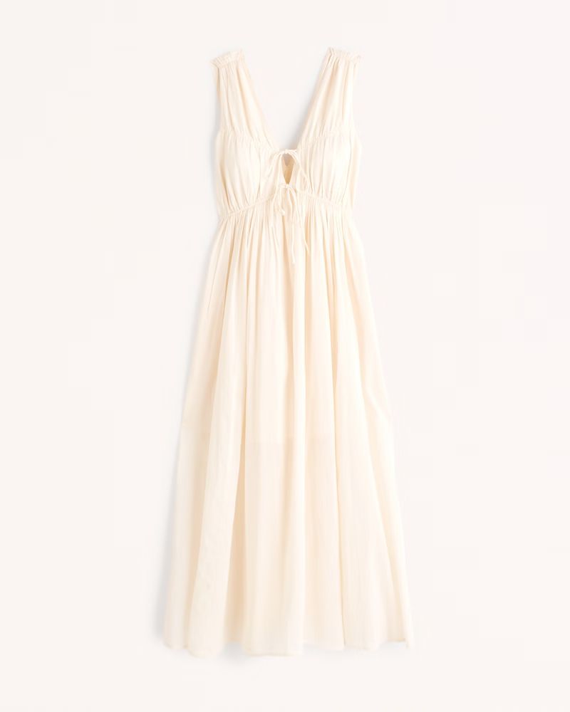 Tank Tie-Front Maxi Dress | Abercrombie & Fitch (US)