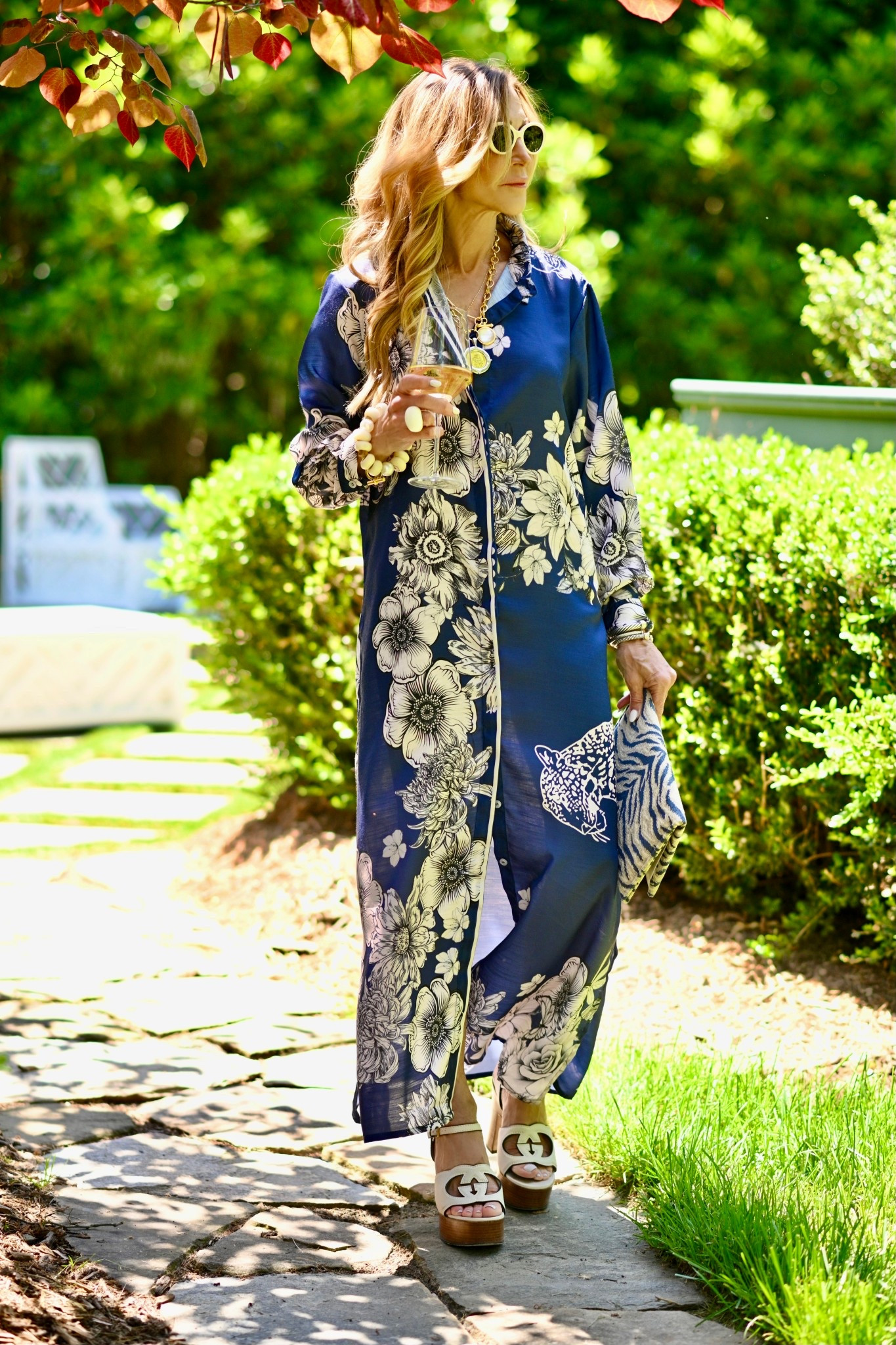Chic kaftan from Just Darviny - perfect for summer evenings by the pool!  Paired with block heel platform sandals.


#LTKSummerEdit #LTKStyleTip #LTKShoeCrush