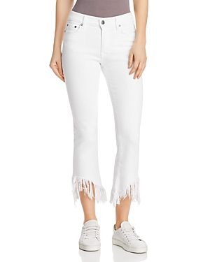 Pistola Tallis Frayed Cropped Flared Jeans in White Lies | Bloomingdale's (US)