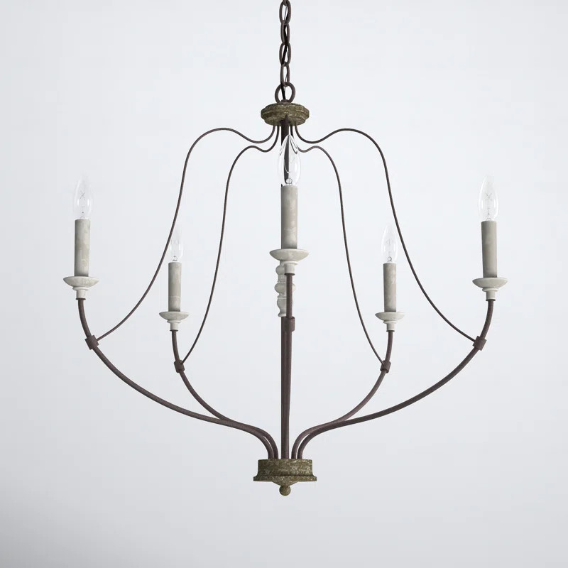 Shoshanna 5 Light Metal Dimmable Chandelier | Birch Lane