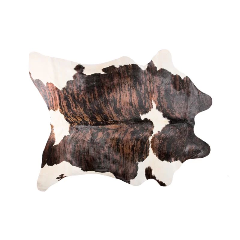 Barksdale Handmade Cowhide Tournesol Brown/White Rug | Wayfair North America