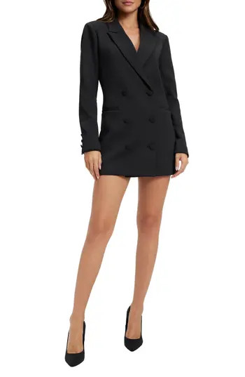 Good American Executive Scuba Knit Blazer Dress in Black001 at Nordstrom Rack, Size Small | Nordstrom Rack