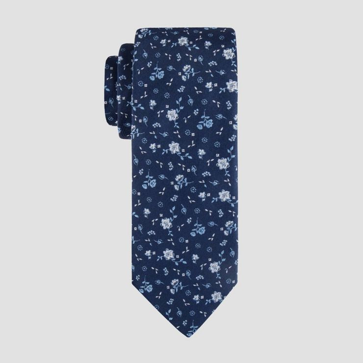 Men's Mina Floral Print Tie - Goodfellow & Co™ Navy One Size | Target