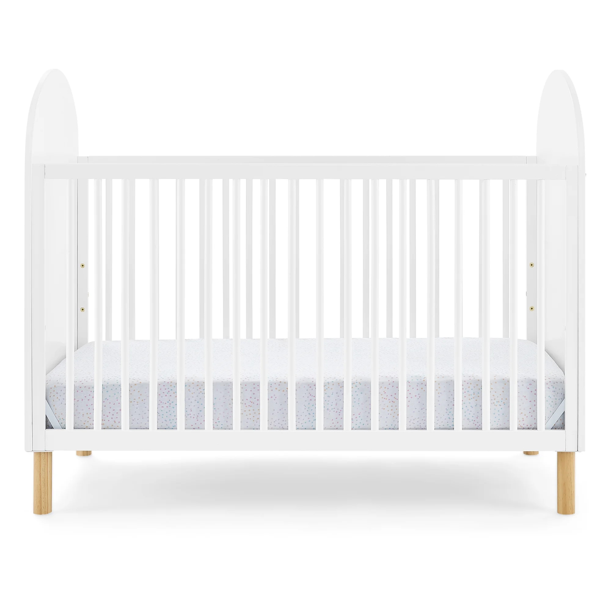 Delta Children Reese 4-in-1 Convertible Crib - Greenguard Gold Certified, Bianca White/Natural | Walmart (US)