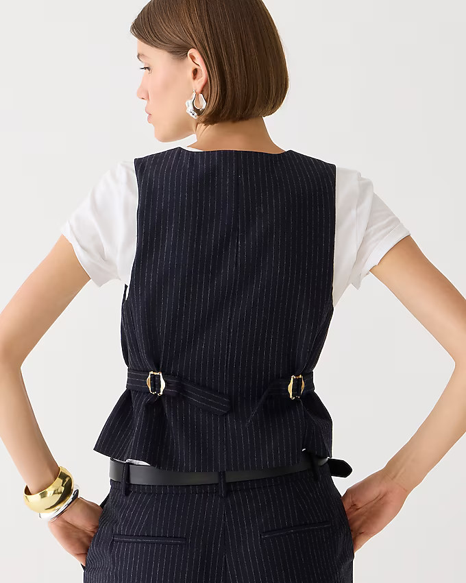 Collection slim-fit vest in pinstripe Italian wool | J. Crew US