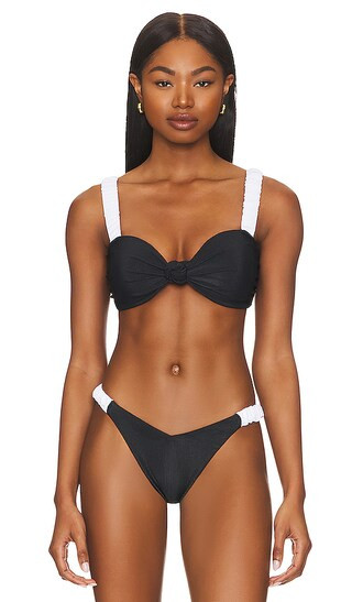 Sariah Bikini Top in Black & White | Revolve Clothing (Global)