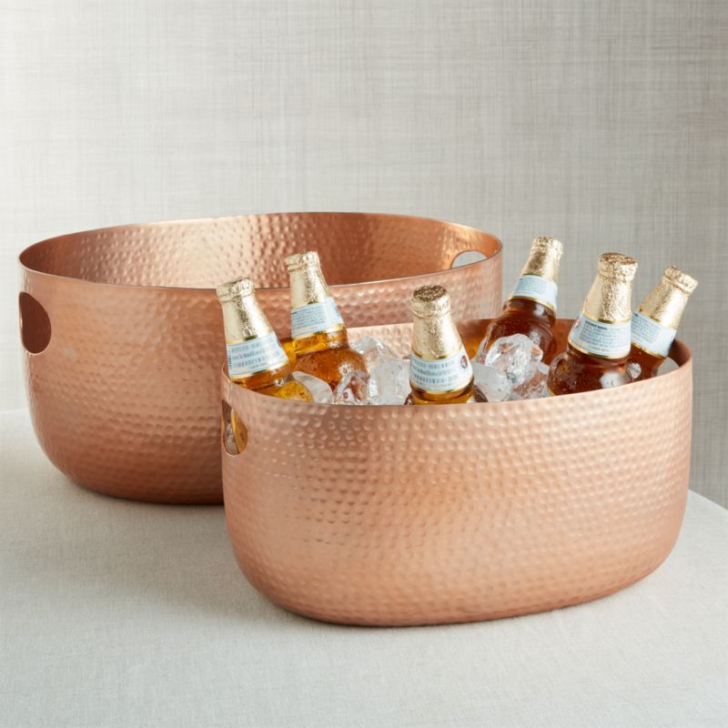 Bash Copper Beverage Tub | Crate & Barrel