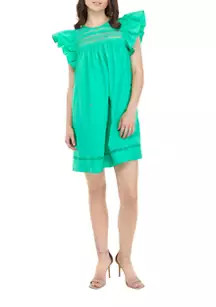 Flutter Sleeve Crochet Dress | Belk