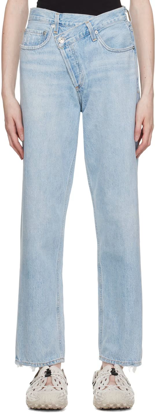 Blue Criss Cross Jeans | SSENSE