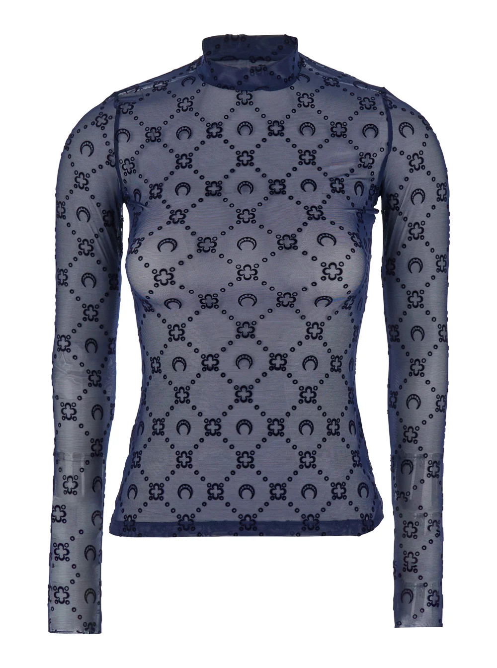 Marine Serre Second Skin Semi-Sheer Top | Cettire Global