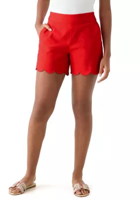 Crown & Ivy™ Women's Millennium Scalloped Shorts | Belk