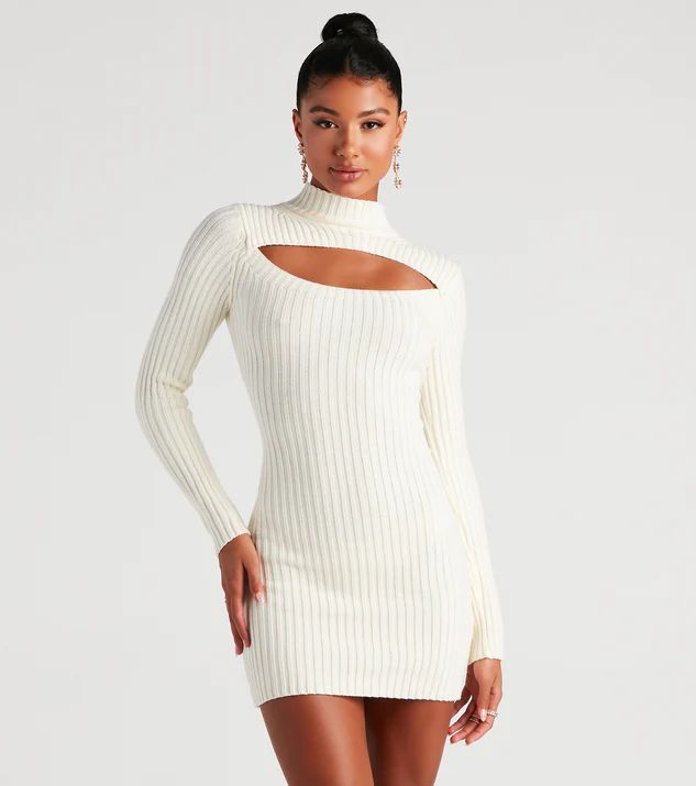 Winter Bliss Cutout Sweater Dress | Windsor Stores