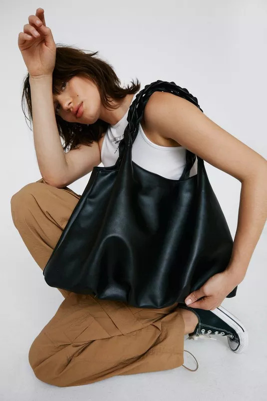Faux Leather Slouch Twist Strap Bag | Nasty Gal UK (+IE)