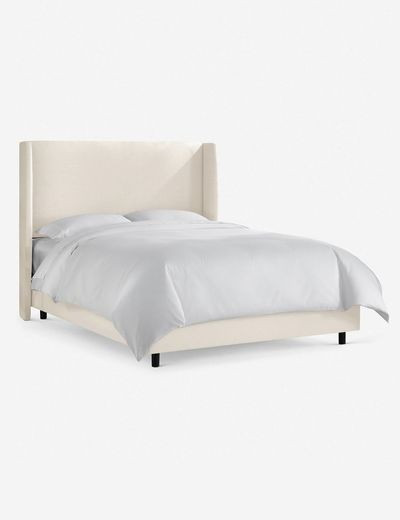 Adara Linen Bed, Talc | Lulu and Georgia 