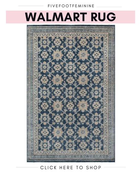 This navy rug is available at Walmart and bed bath and beyond! It’s SUPER HIGH QUALITY!!! I saw it listed for over $3k on another website! This is a major sale / deal!!! 

#LTKhome #LTKsalealert