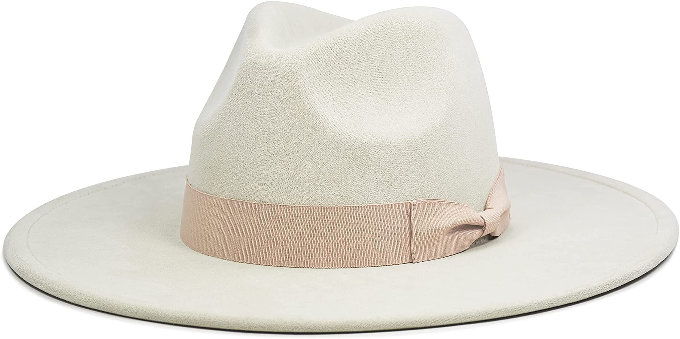 FLUFFY SENSE. Big Wide Brim Fedora Hat for Women - Nashville Outfits Western Hats Women's Felt Pa... | Amazon (US)