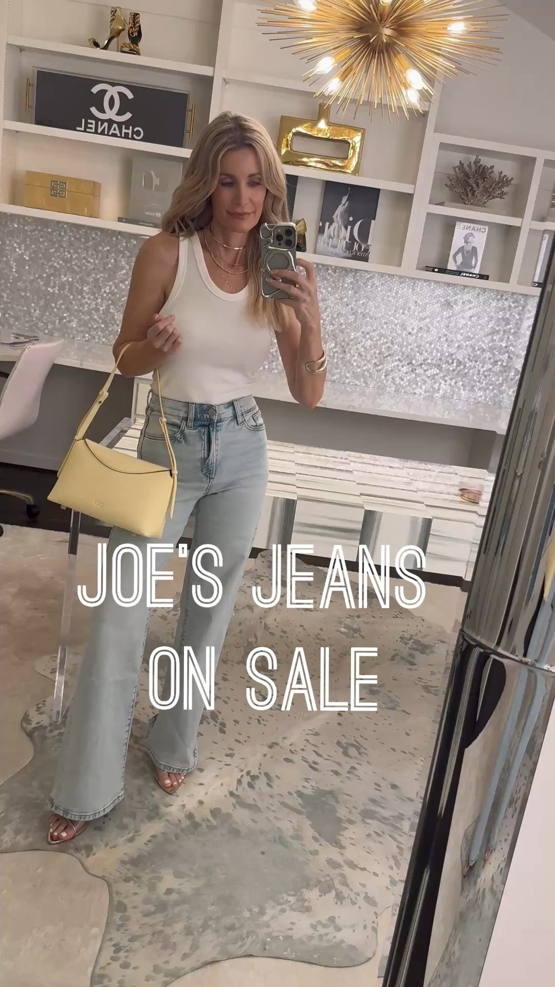 Nordstrom Rack sale finds that make getting dressed so easy! This simple white tank comes in a pack of three for under $30, and these Joe’s Jeans high-waisted wide-leg jeans are comfortable, flattering, and right on trend. Such an effortless everyday outfit at an amazing price. I’m wearing an XS in the tank and size 24 in the jeans. #NordstromRackFinds #WideLegJeans #WhiteTank #LTKOver40
 

 #LTKgrwm #LTKootd #LTKOver40