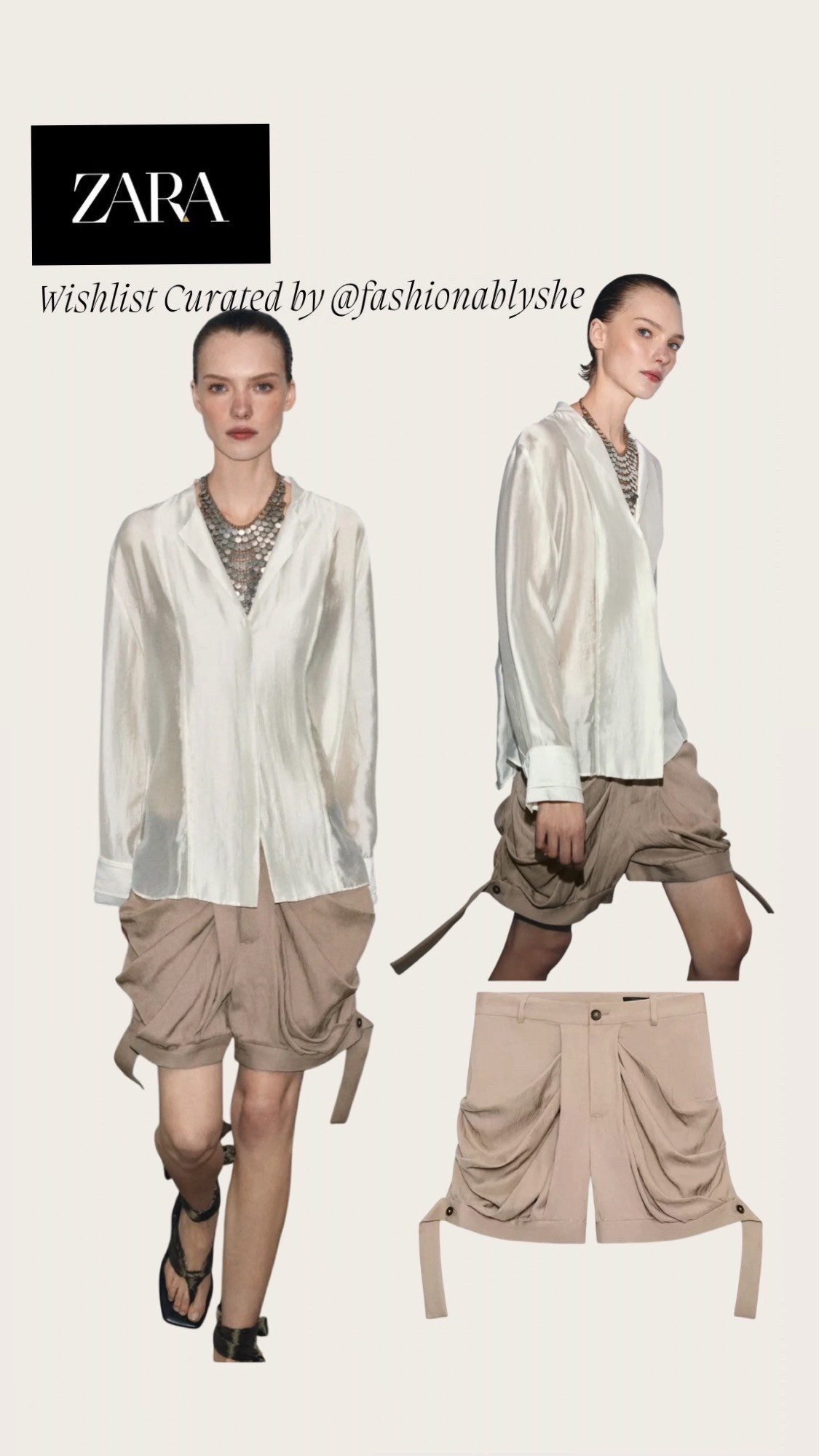 Zara tan gathered shorts

#LTKdayinmylife #LTKOver40 #LTKmomlife