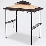 Amazon.com : MASTERCANOPY  8 x 5 Grill Gazebo Outdoor BBQ Gazebo Canopy with 2 LED Lights (Brown... | Amazon (US)