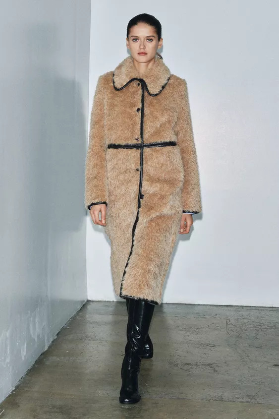 LONG FAUX SHEARLING COAT - LIMITED EDITION | Zara UK