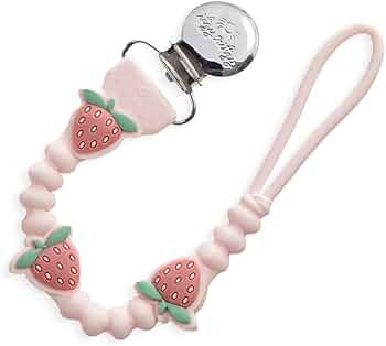 Itzy Ritzy Silicone Pacifier Clip; 100% Food Grade Silicone Pacifier Strap with Clip Keeps Pacifi... | Amazon (US)