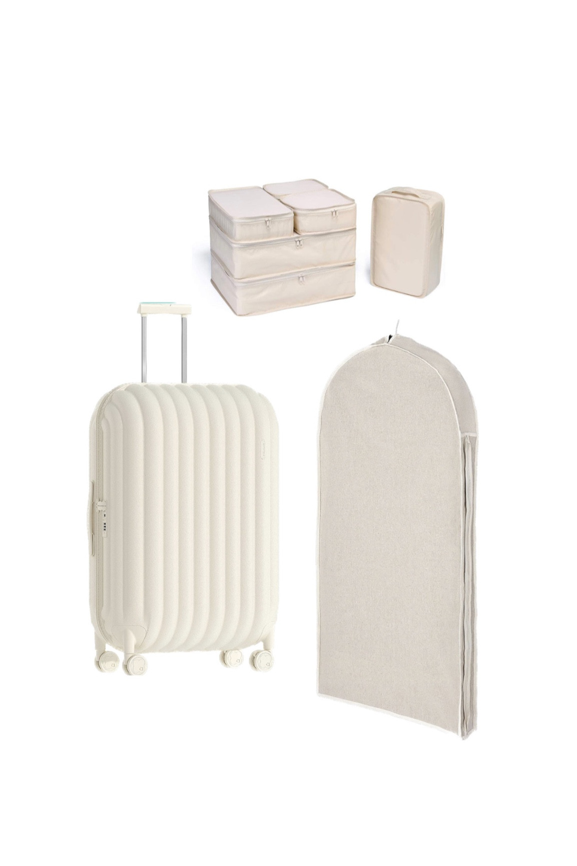 Luggage for your summer traveling! The cutest minimalistic suitcase, packing cubes, & garment bag…the garment bag is currently unavailable, but linked in my Amazon sf for when it comes back into stock!🫶🏼

#LTKFind #LTKtravel #LTKSeasonal