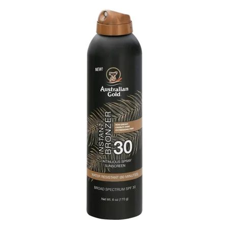 Australian Gold Continuous Spray Sunscreen with Instant Bronzer SPF 30 6 oz | Walmart (US)