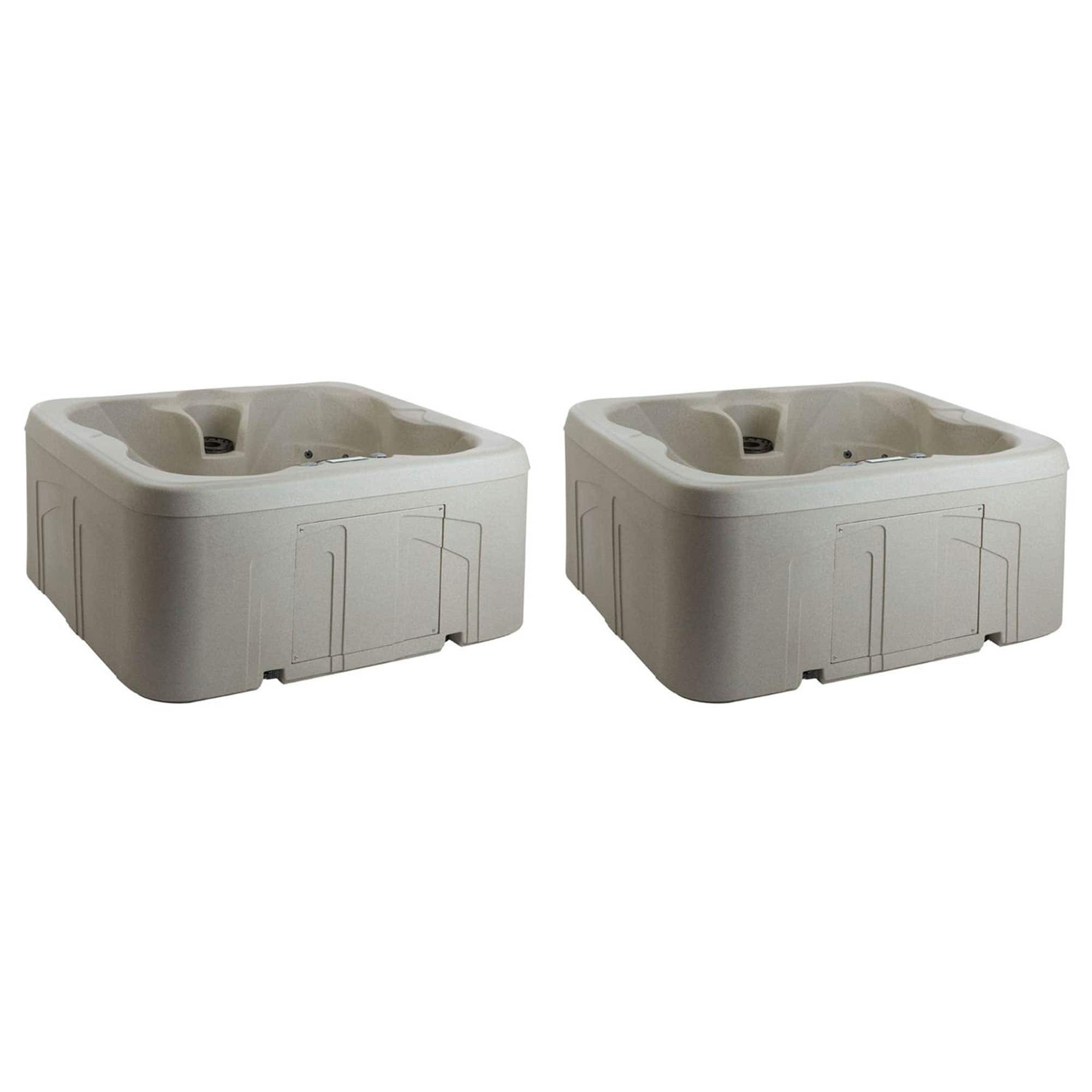 Lifesmart - Spas Rock Solid 4-Person Plug & Play Hot Tub Spa with Cover (2 Pack) | Best Buy U.S.
