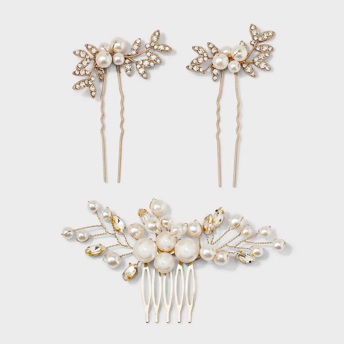 Flower Cluster Hair Pin Set 3pc - A New Day™ Ivory | Target