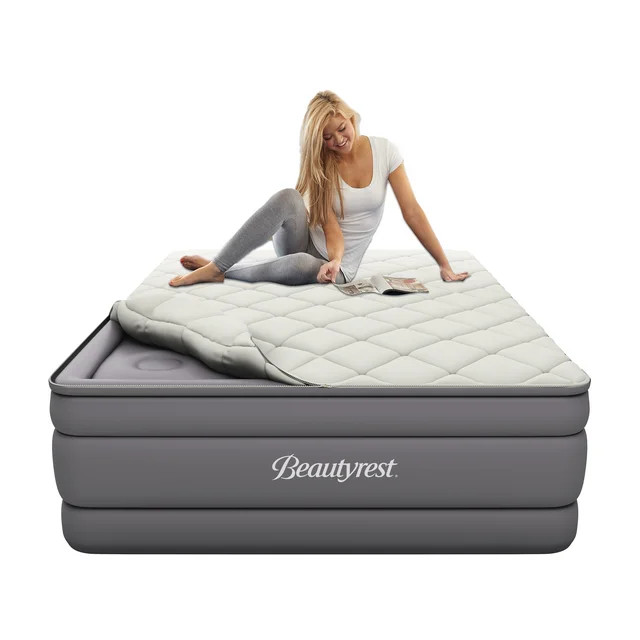 Beautyrest 20" Cushion Aire Quilted Removable Pillow Top Air Bed Mattress with Built-in Pump Quee... | Walmart (US)