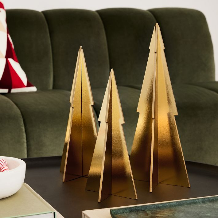 Decorative Lacquer Trees (Set of 3) - Metallic | West Elm (US)