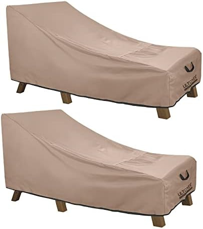 ULTCOVER Waterproof Patio Lounge Chair Cover Heavy Duty Outdoor Chaise Lounge Covers 2 Pack - 84L... | Amazon (US)