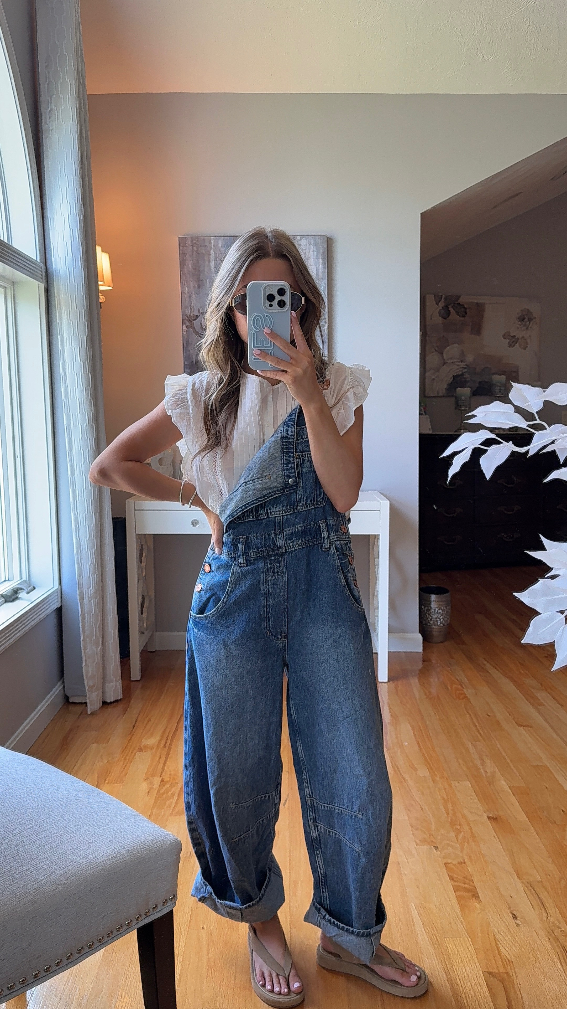 top is from zara ( not linkable) wearing a xs short in overalls! 

 #LTKootd #LTKSeasonal #LTKU
