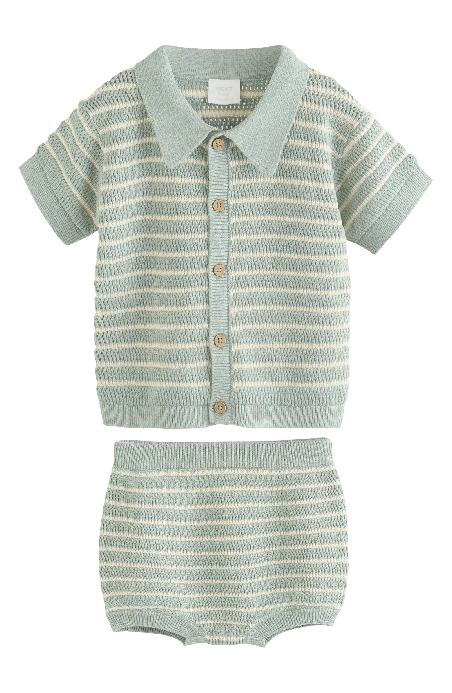 Stripe Knit Cardigan & Bloomers Set | Nordstrom